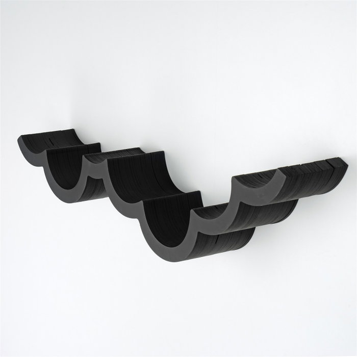 Hanah Home Wc018 Portarrollos de Papel Higiénico de Madera Negro 62x9x16 cm